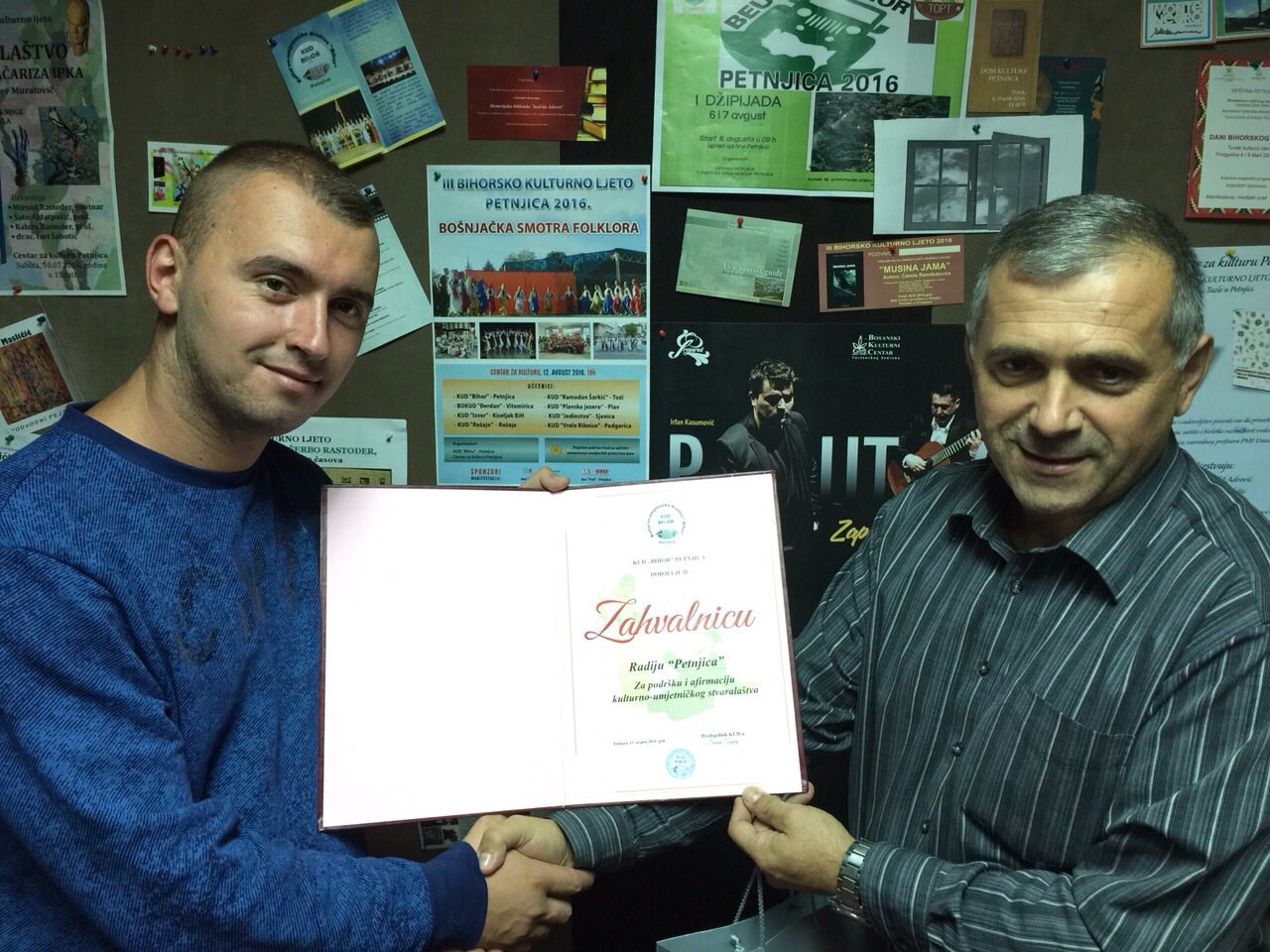ZAHVALNICA ZA “RADIO PETNJICA” ZA PODRŠKU I AFIRMACIJU KULTURNO-UMJETNIČKOG STVARALAŠTVA