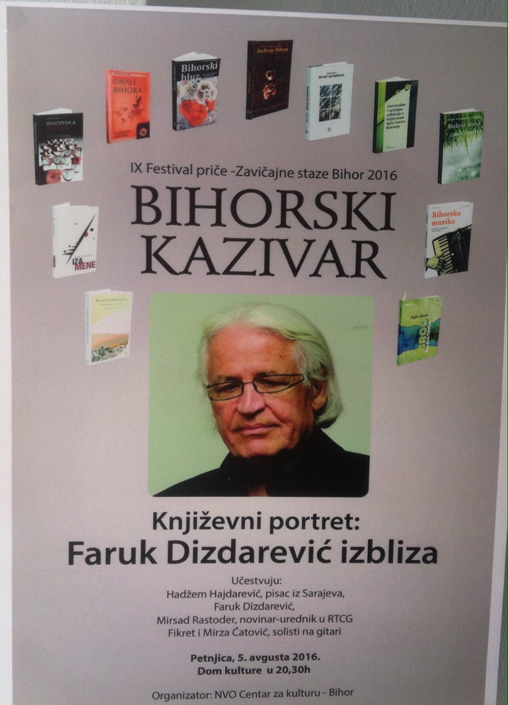 VEČERAS KNJIŽEVNO VEČE  “BIHORSKI KAZIVAR”