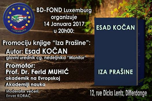 PROMOCIJA KNJIGE “IZA PRAŠINE” ESADA KOČANA U LUKSEMBURGU