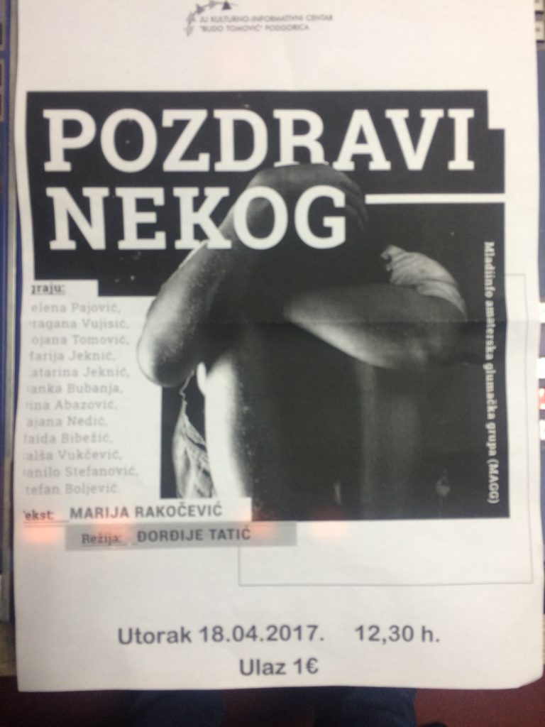 PREDSTAVA “POZDRAVI NEKOG” U CENTRU ZA KULTURU U PETNJICI