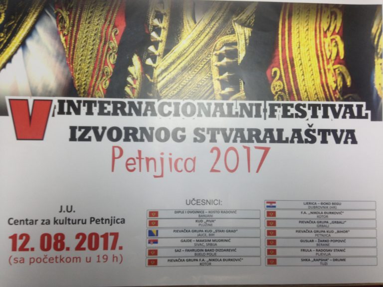 U SUBOTU U PETNJICI ETNO FESTIVAL “BIHORSKA PRIČA” I “INTERNACIONALNI FESTIVAL IZVORNOG STVARALAŠTVA”