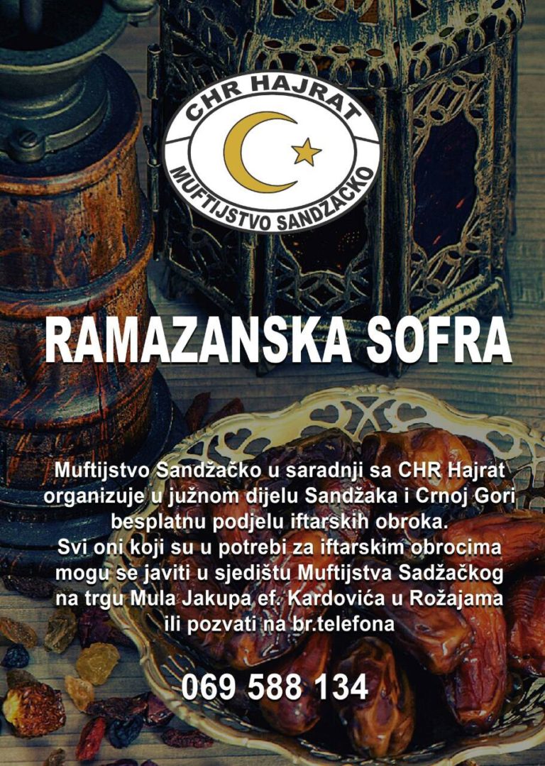 “HAJRAT” ORGANIZUJE “RAMAZANSKU SOFRU”