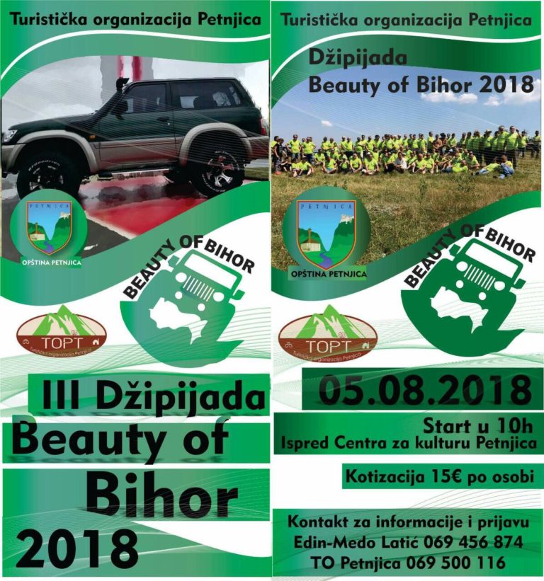 TREĆA DŽIPIJADA “BEAUTY OF BIHOR” U NEDJELJU 5. AVGUSTA