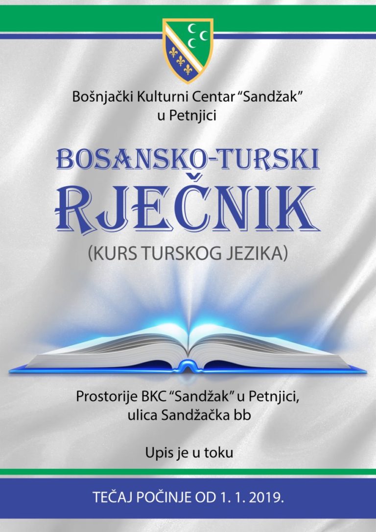 BKC “SANDŽAK” ORGANIZUJE KURS TURSKOG JEZIKA, BESPLATNO ZA UČENIKE