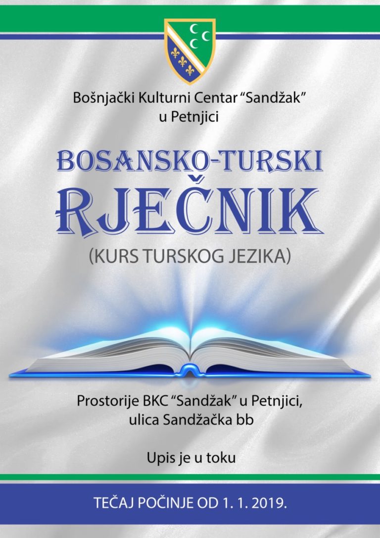 BKC “SANDŽAK” ORGANIZUJE KURS TURSKOG JEZIKA, BESPLATNO ZA UČENIKE