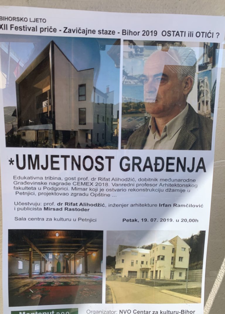 TRIBINA “UMJETNOST GRAĐENJA” VEČERAS U CENTRU ZA KULTURU