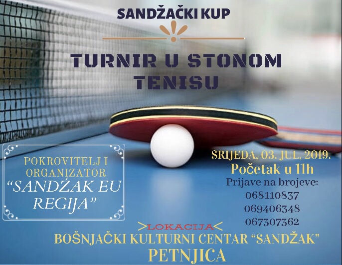 TURNIR U STONOM TENISU U ORGANIZACIJI “SANDŽAK EU REGIJA”