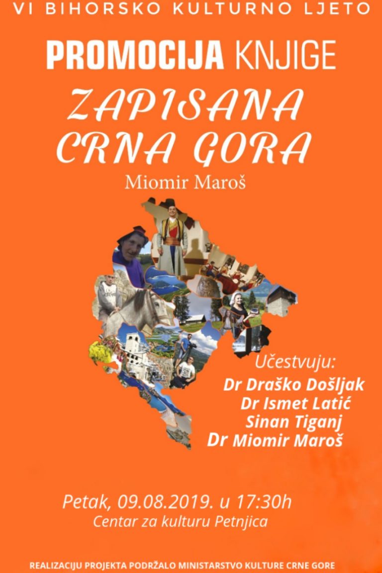 PROMOCIJA KNJIGE “ZAPISANA CRNA GORA” U CENTRU ZA KULTURU U PETNJICI