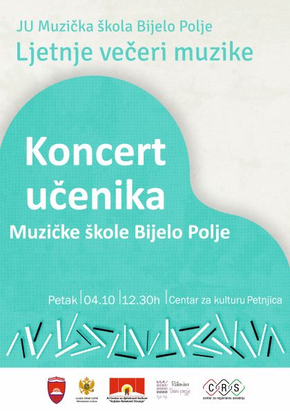 PETNJICA: SJUTRA KONCERT UČENIKA MUZIČKE ŠKOLE IZ BIJELOG POLJA