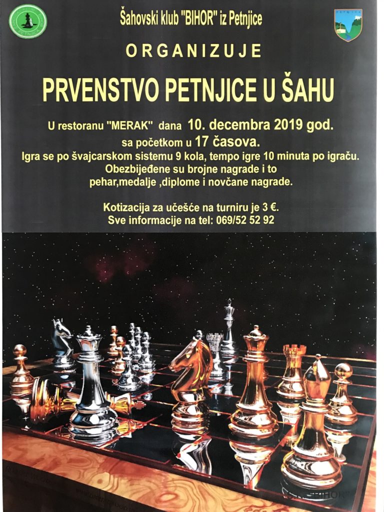 PRVENSTVO PETNJICE U ŠAHU 10. DECEMBRA