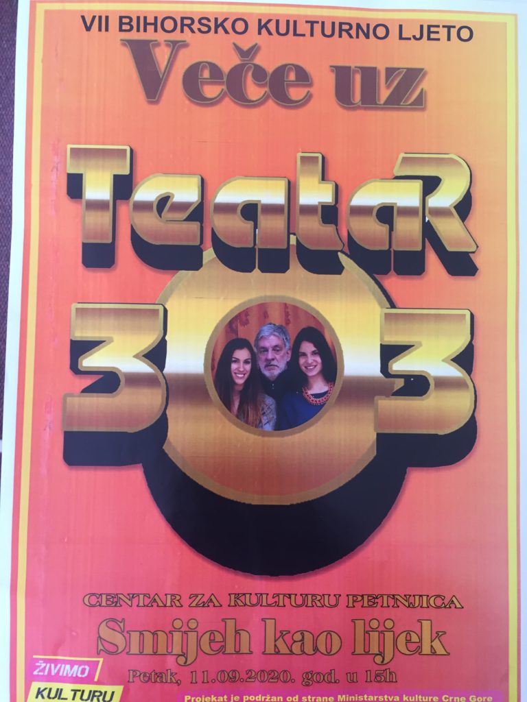BIHORSKO KULTURNO LJETO: U PETAK HUMOR UZ TEATAR 303 IZ KOTORA