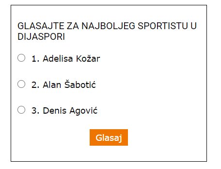 PETNJICA: GLASAJTE ZA NAJBOLJEG SPORTISTU U DIJASPORI