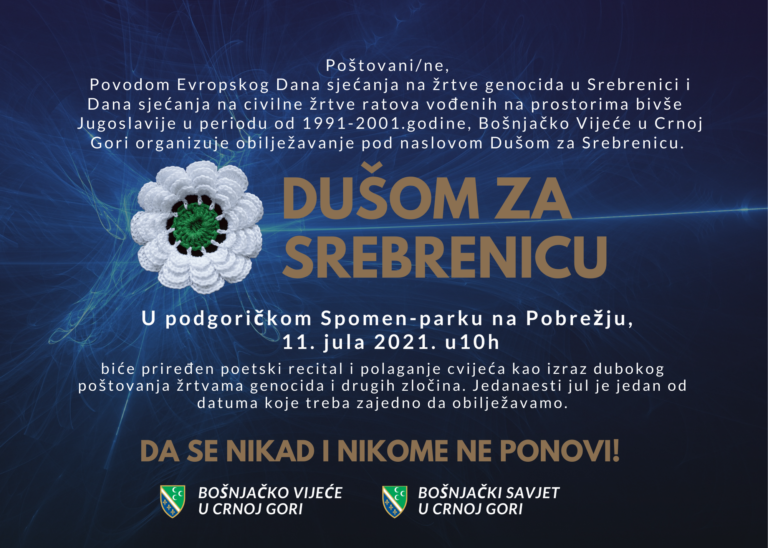 OBILJEŽAVANJE DANA SJEĆANJA NA ŽRTVE GENOCIDA U SREBRENICI