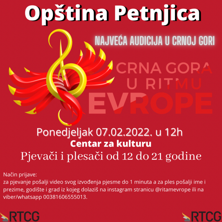 Audicija za plesno takmičenje “Crna Gora u ritmu Evrope” u opštini Petnjica