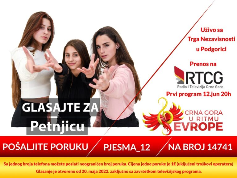Prenos takmičenja „Crna Gora u ritmu Evrope“ na RTCG pomjeren za 12. jun