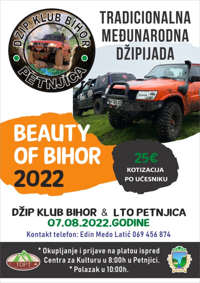 U NEDJELJU TRADICIONALNA MEĐUNARODNA DŽIPIJADA ,,BEAUTY OF BIHOR 2022“