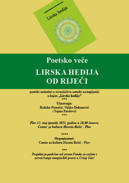 PROMOCIJA LIRSKE HEDIJE PETNJICA, ROŽAJE I PLAV