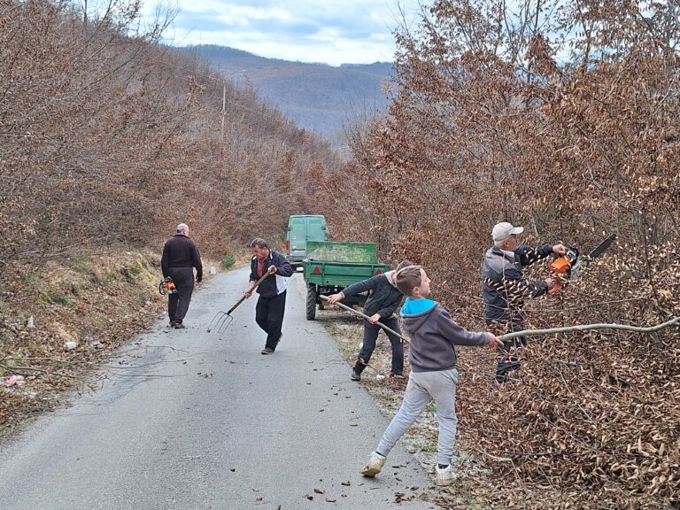 Mještani MZ Tucanje u akciji uklanjanja rastinja pored puta Rosulje-Kalačice (FOTO I VIDEO)