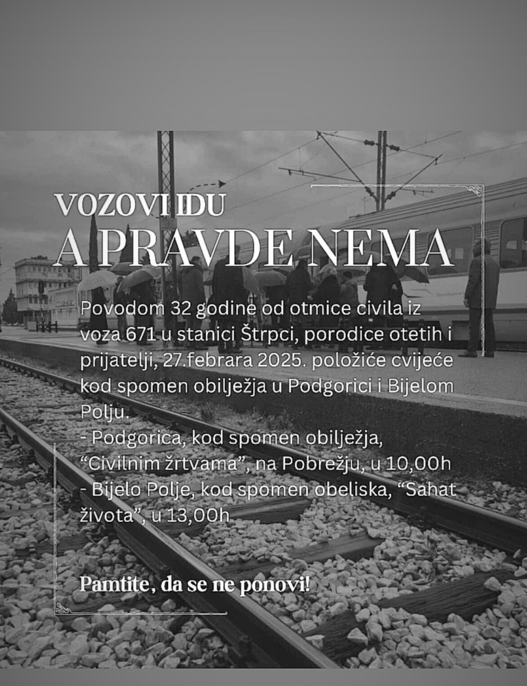 VOZOVI IDU, A PRAVDE NEMA