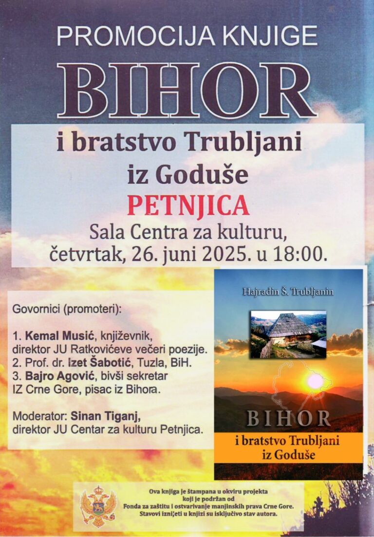PROMOCIJA KNJIGE BIHOR I BRATSTVO TRUBLJANI IZ GODUŠE