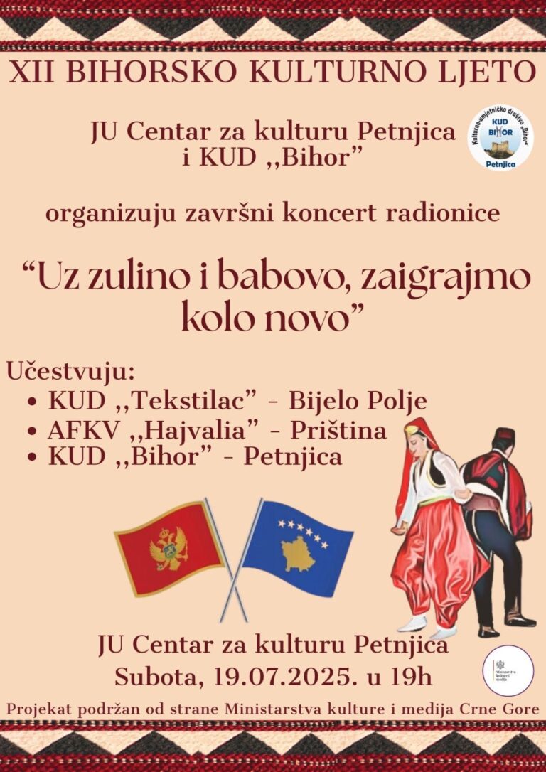 Završni koncert folklorne radionice: „Uz zulino i babovo, zaigrajmo kolo novo“ 