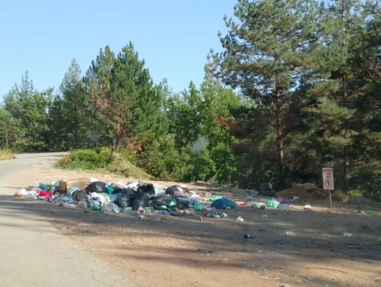 Još jedna spontana deponija pored puta prema Trpezima