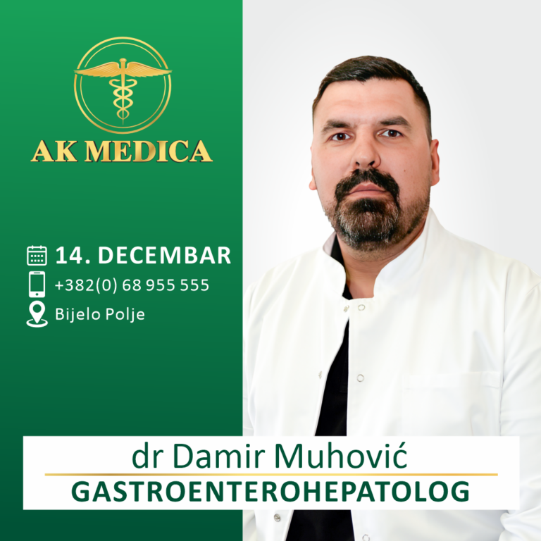POLIKLINIKA AD MEDICA: DR DAMIR MUHOVIĆ, GASTROENTEROHEPATOLOG ORDINIRA 14. DECEMBRA
