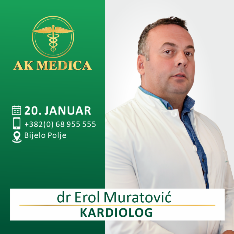 Kardiološki pregled u AK MEDICA – dr Erol Muratović ordinira 20. januara