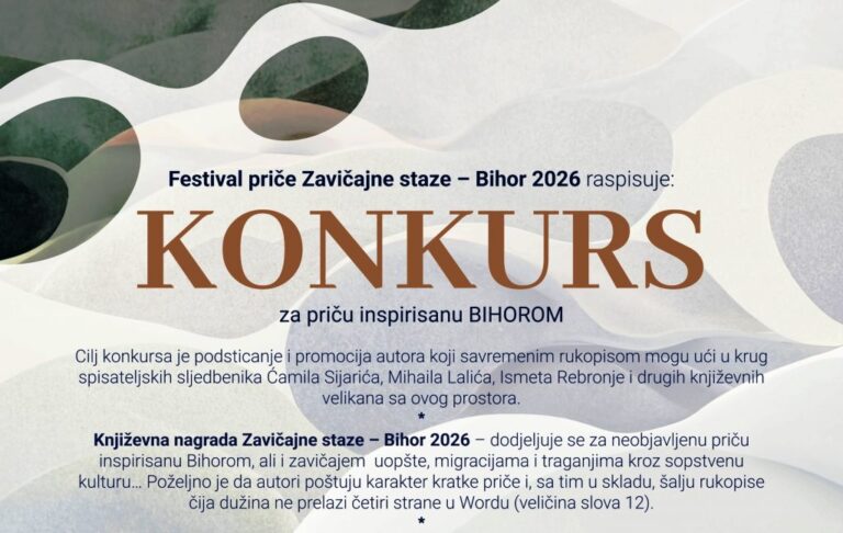 KONKURS: Festival priče Zavičajne staze – Bihor 2026.