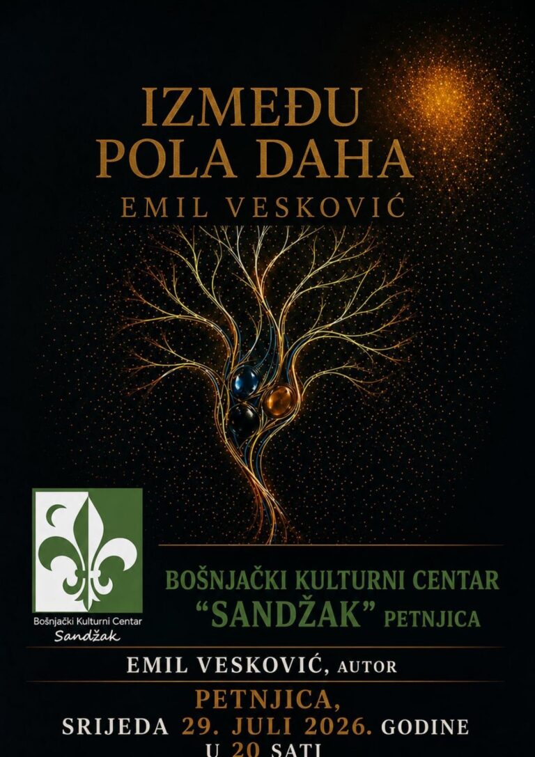 Večeras u Petnjici promocija zbirke poezije „Između pola daha“ Emila Veskovića